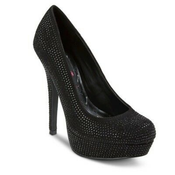 EUC Betsey Johnson "Bermuda" Rhinestone Platforms - Picture 1 of 6